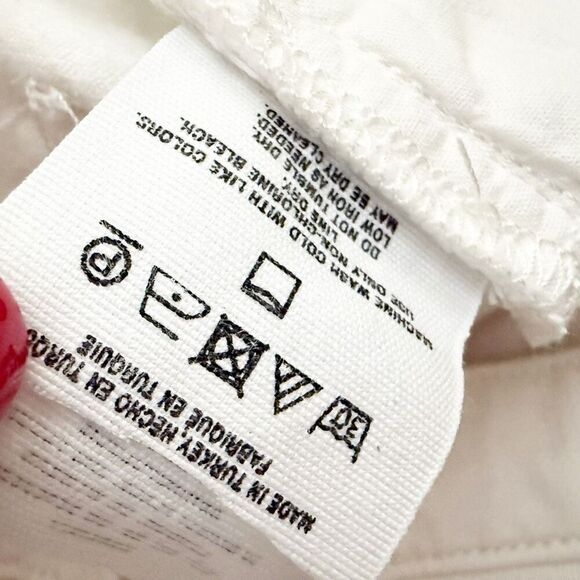 PILCRO x ANTHROPOLOGIE | White Denim Jeans Embroidered Cropped High Rise | 29, 8 - Picture 11 of 12